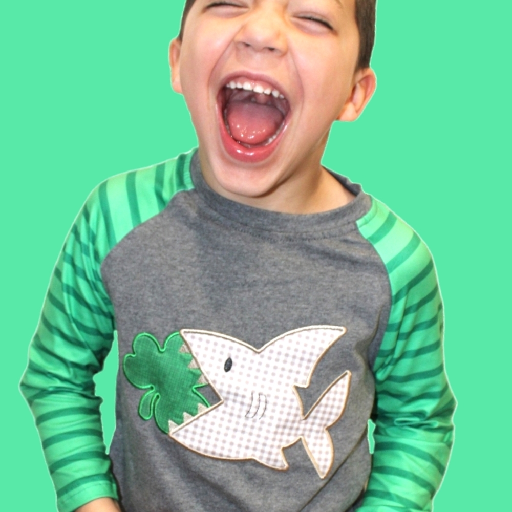 Shamrock Shark Bite st Patrick's  T shirt